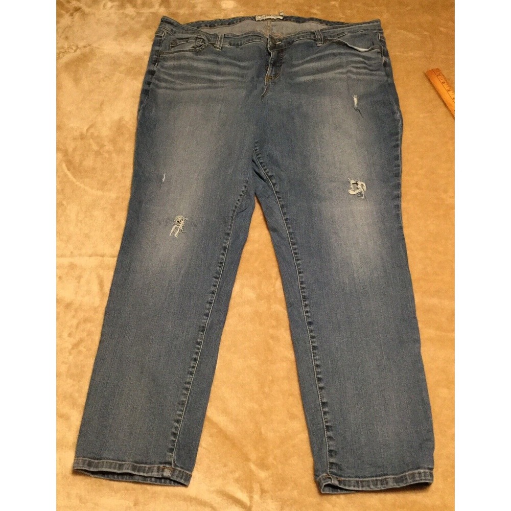 Torrid Jeans Straight Leg‎ Plus Size 22 Blue Denim 5 Pocket